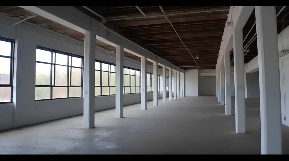 現代空曠的商業建筑材料